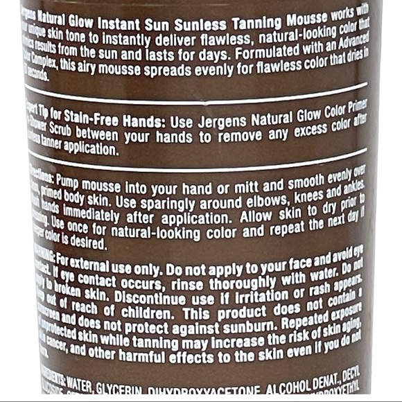 3 Pack Jergens Natural Glow Light Bronze Instant Sun Sunless Tanning Mousse 6 oz - Picture 5 of 6